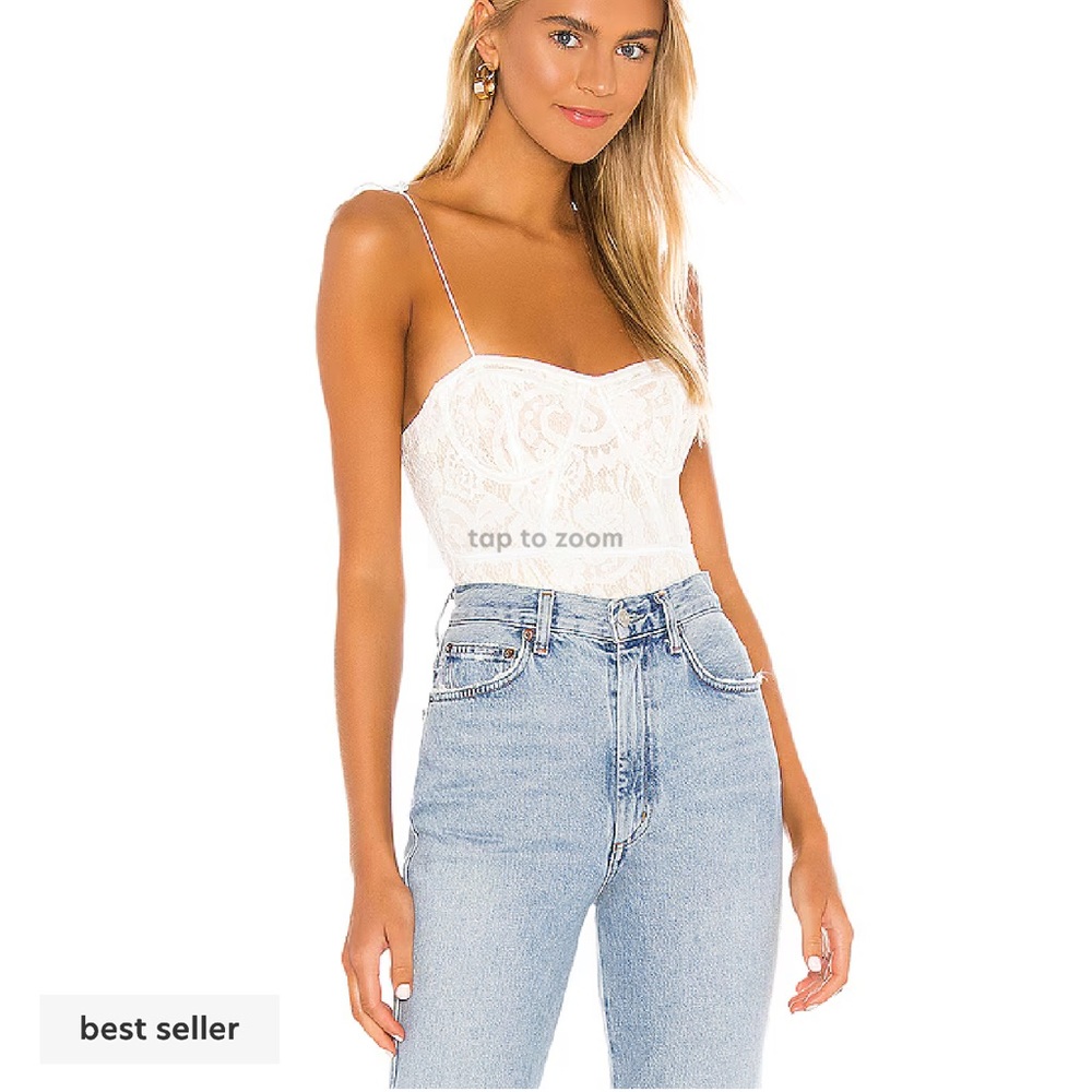 superdown stasia lace bodysuit / cream / size M